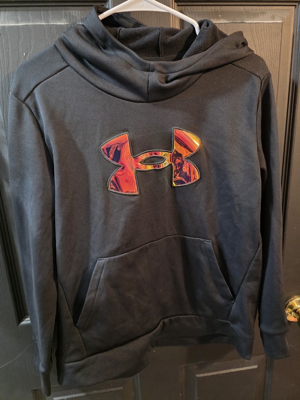 Under Armour Men’s Black Hoodie with Red Logo